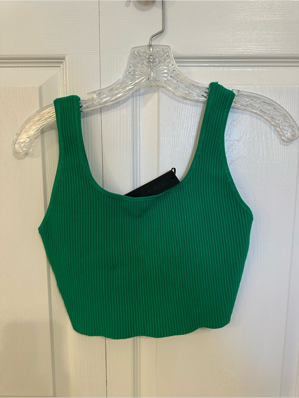 House of Harlow 1960 Emerald Green Ribbed Crop Tank